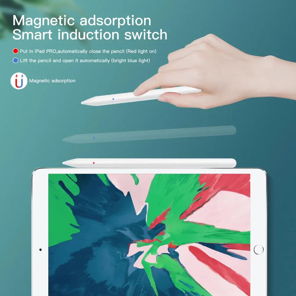 Стилус для Apple iPad Pencil с чувствительностью к откидному наклону Pro 11 12 9 2020 2018 Air 3rd/6th