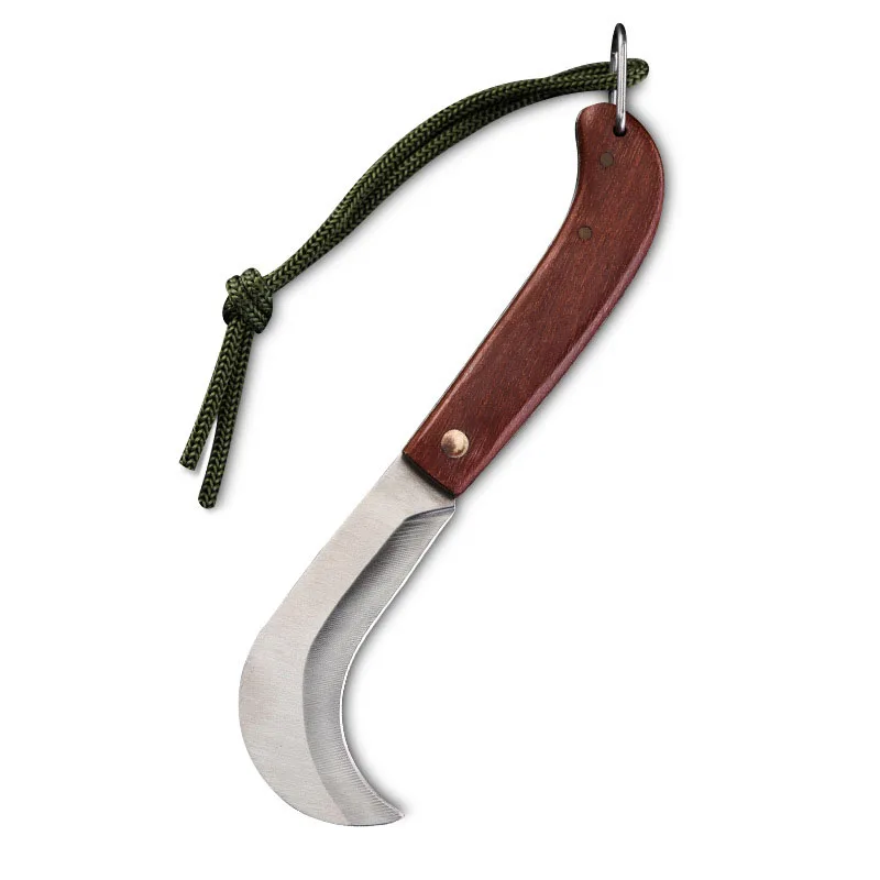 

Pocket Knife Outdoor Survival Defensa Personal Jungle Machetes Multifuncional Hunting Camping Folding Knife With Wooden Handle