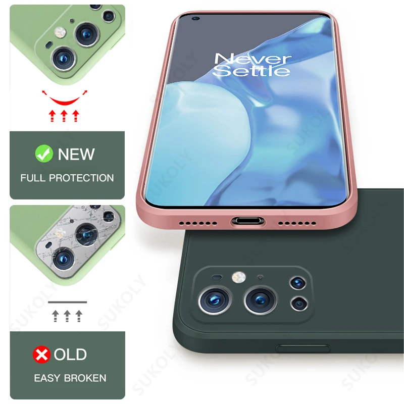 luxury bumper cover for oneplus 8t 8 nord z 7 8 pro 7t original liquid silicone phone cases for oneplus 7t pro 7 pro 9 pro free global shipping