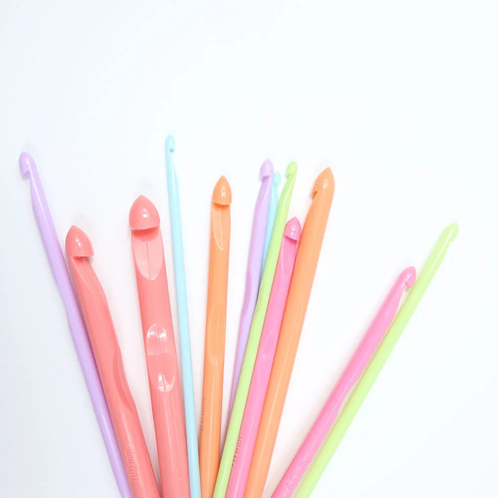 12 шт. в упаковке Пластик гибкий афганский тунисский ковер вязальные крючки Иглы