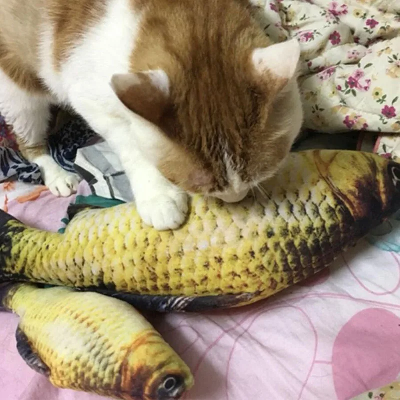 

Cat Toy Funny Simulation Fish Toys Creative Fidget Toys For Cats 3D Catnip Fish Resistant Bite Chew Pet Toy Cat Accessories Gift