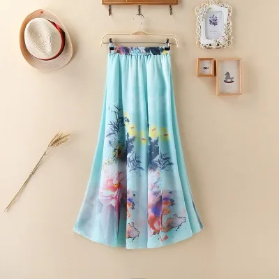 Харадзюку Винтаж Макси Юбки Женские однотонные Boho шифон Saia Longa Лето Тюль повседневные богемные длинные юбки женская одежда - Цвет: tupian 12