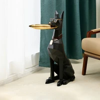 mgtnordic creative landing large loyal animal dog decoration modern home living room storage key sundries rack gift
