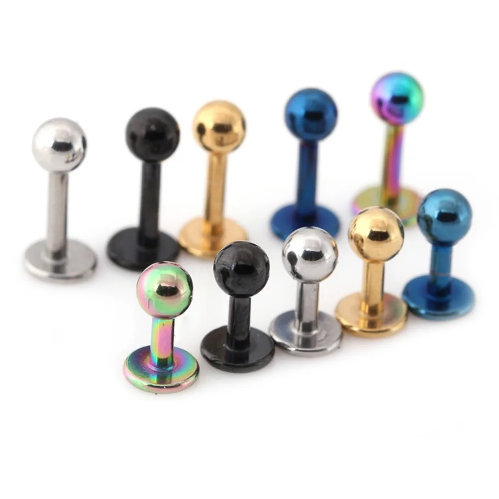 Серьги для пирсинга губ мужчин и женщин ювелирные изделия из нержавеющей стали