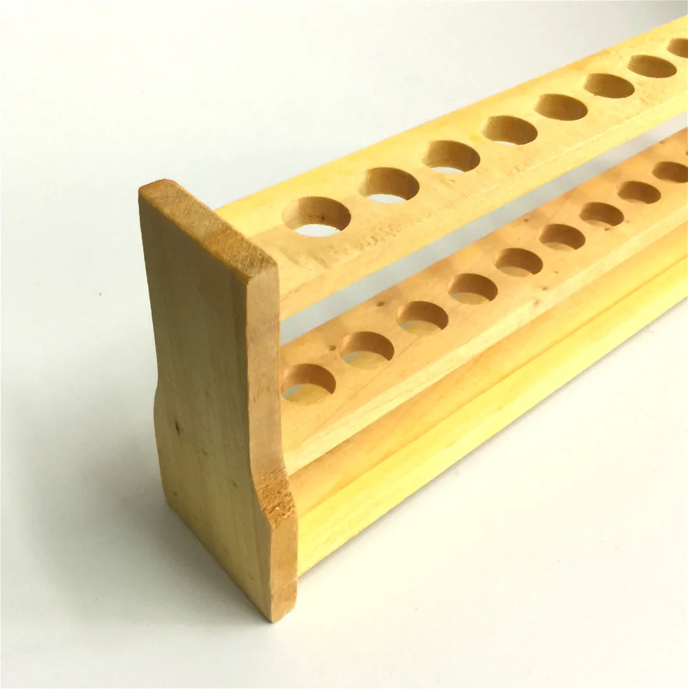 Деревянные пробирки с отверстиями толстые деревянные Колориметрические стенды