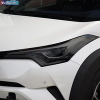 car headlight protective film front light transparent smoked black tpu sticker for toyota chr 2018 2019 2020 ax10 accessories