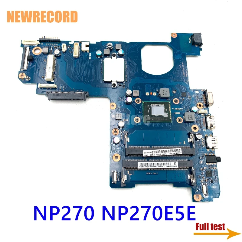NEWRECORD BA92-12169A BA92-12169B BA41-02206A For Samsung NP270 NP270E5E Laptop Motherboard DDR3 With CPU Onboard Main Board