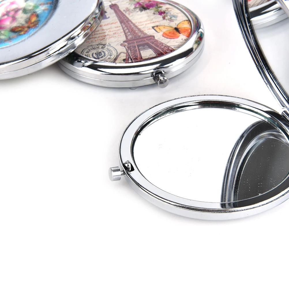 1PC Mini Crystal Fold Mirror for Women Girls Cosmetic Makeup Supplies Portable Pocket Mirrors with double faced Random | Красота и
