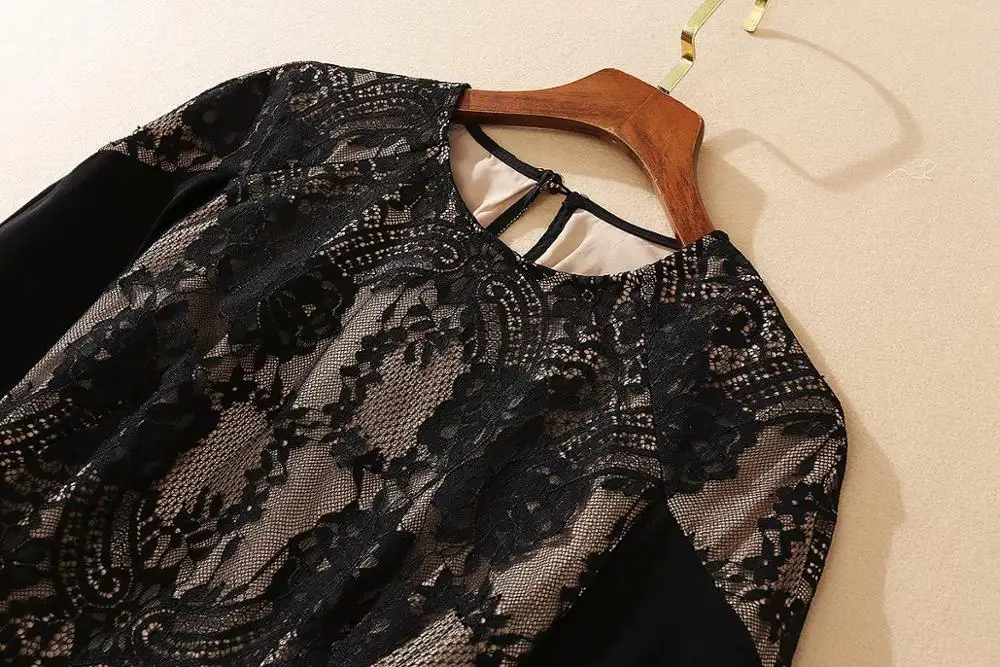

women's European and American clothing 2021 summer new style Bud silk Round collar Fashion cape black dress