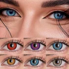 Био-эссенция, 1 пара цветных контактных линз для глаз, аксессуары для косплея аниме, линзы разных цветов, линзы ed, контакты для макияжа на Хэллоуин