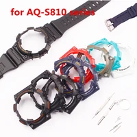 watch accessories for casio aq s810 aq s800 sports waterproof watch case strap mens women strap