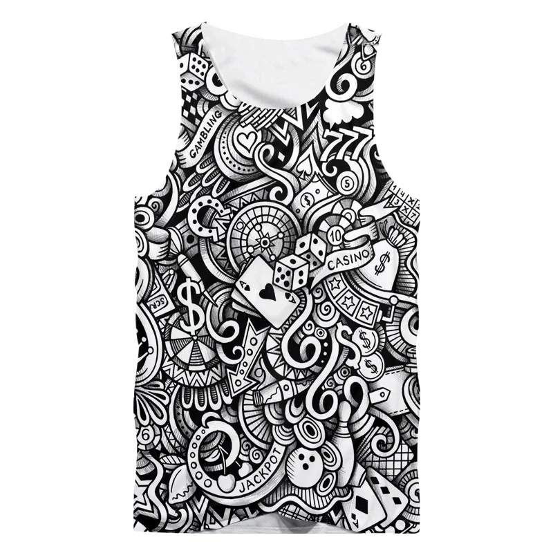 

Майка UJWI Мужская, с 3D-принтом, большого размера