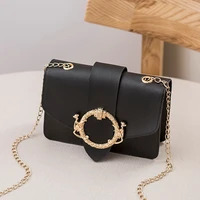 2021 women chain pu leather small crossbody bags for ladies small shoulder simple special lock design female travel handbags