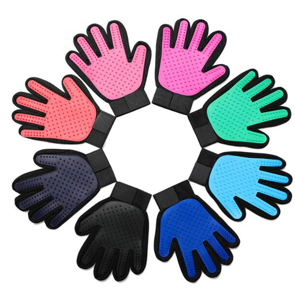 Перчатка щетка для собак и кошек шерстяная перчатка вычесывания шерсти домашних