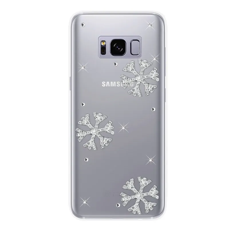 S9 S8 S10 плюс S10E Note 8 9 Яркие Рождественские snowfla чехол для телефона samsung Galaxy J6 A8 A6 A9 A7