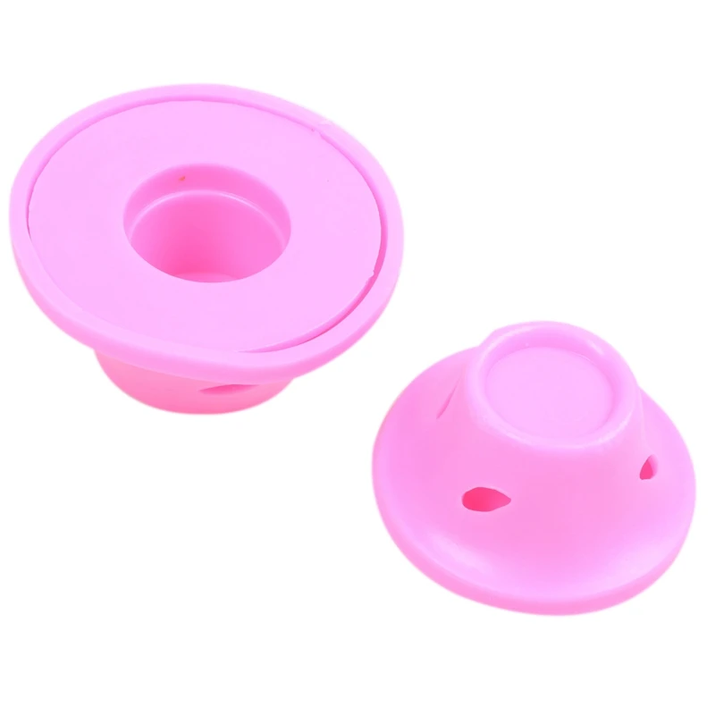 20 шт. розовой ic катушки для волос без зажима горячего силикона бигуди