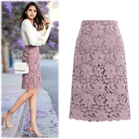womens a line skirt lace elegant embroidery bottoms flower party attire pencil office lady skirt