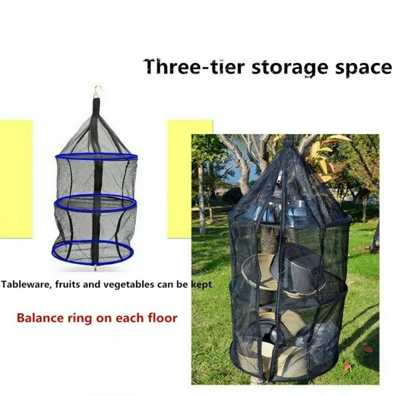 Многофункциональный Кемпинг корзина для хранения 3 яруса кружевных молния