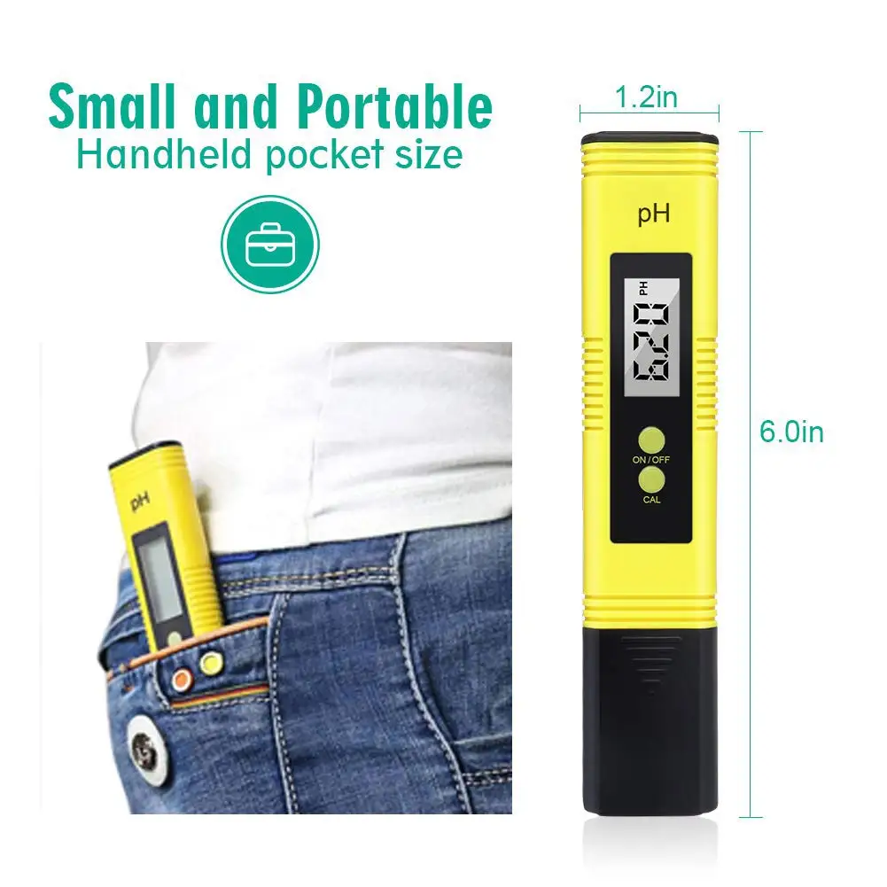 Цифровой рН метр для жидкости. Высокая Точность 0 01. Тестер качества воды с