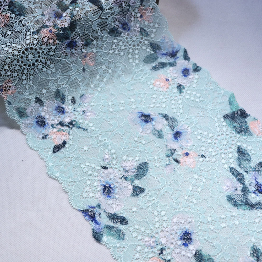 2 ярда 20 см широкая вышитая эластичная кружевная отделка для DIY аксессуары одежды