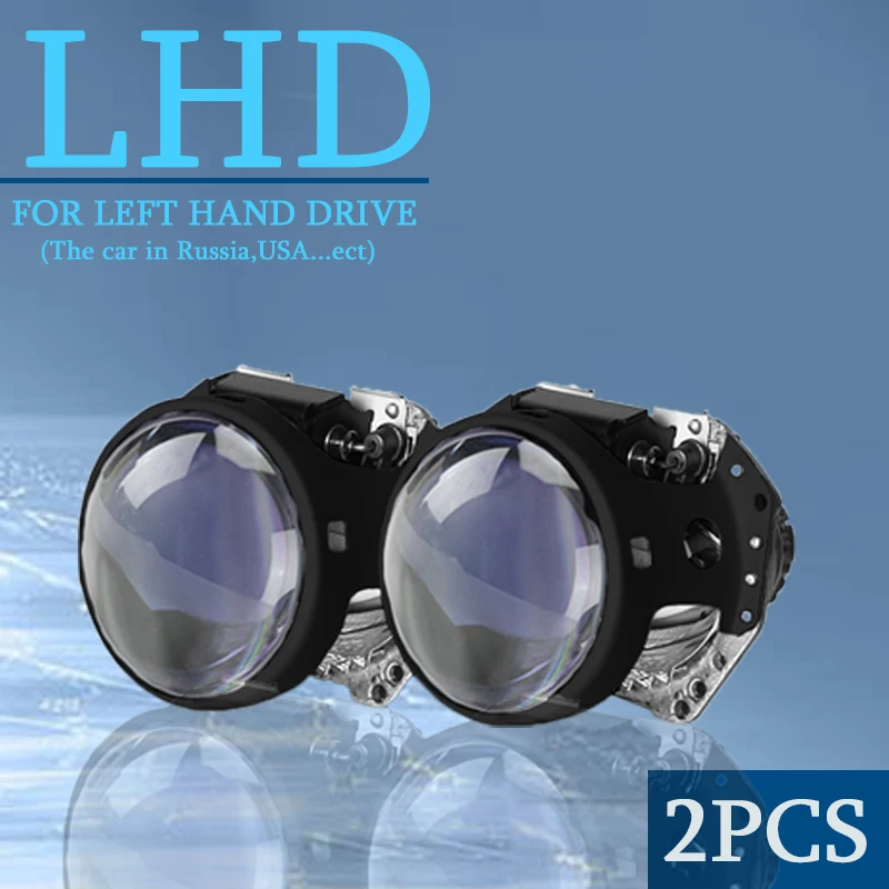 2pcs LHD Hand Driver DERI 2 шт. 3,0 дюймов би-ксенон Hid объектив проектора синяя пленка для Hella 5 fit D1S D2 D3 D4 лампы ксеноновые фары для мотоцикла - Цвет: 2pcs LHD Hand Driver
