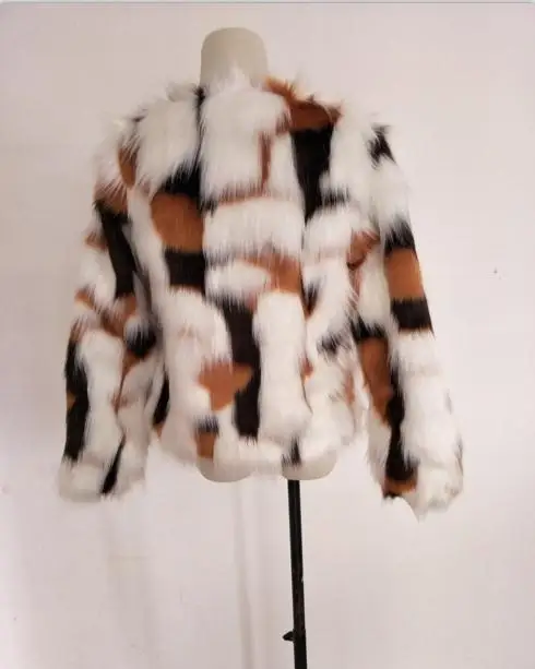XS/6XL женские короткие куртки из искусственного меха короткие женские куртки больших размеров Сексуальные Разноцветные пальто из искусственного меха Верхняя одежда из искусственного меха K702