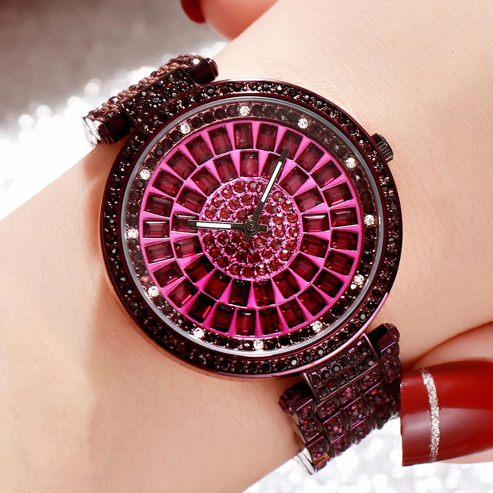 

GEDI Luxury Brand Woman Watches Fashion Full Rhinestones Analog Women's Wristwatch New Casual Ladies Quartz Watch Gift for Women