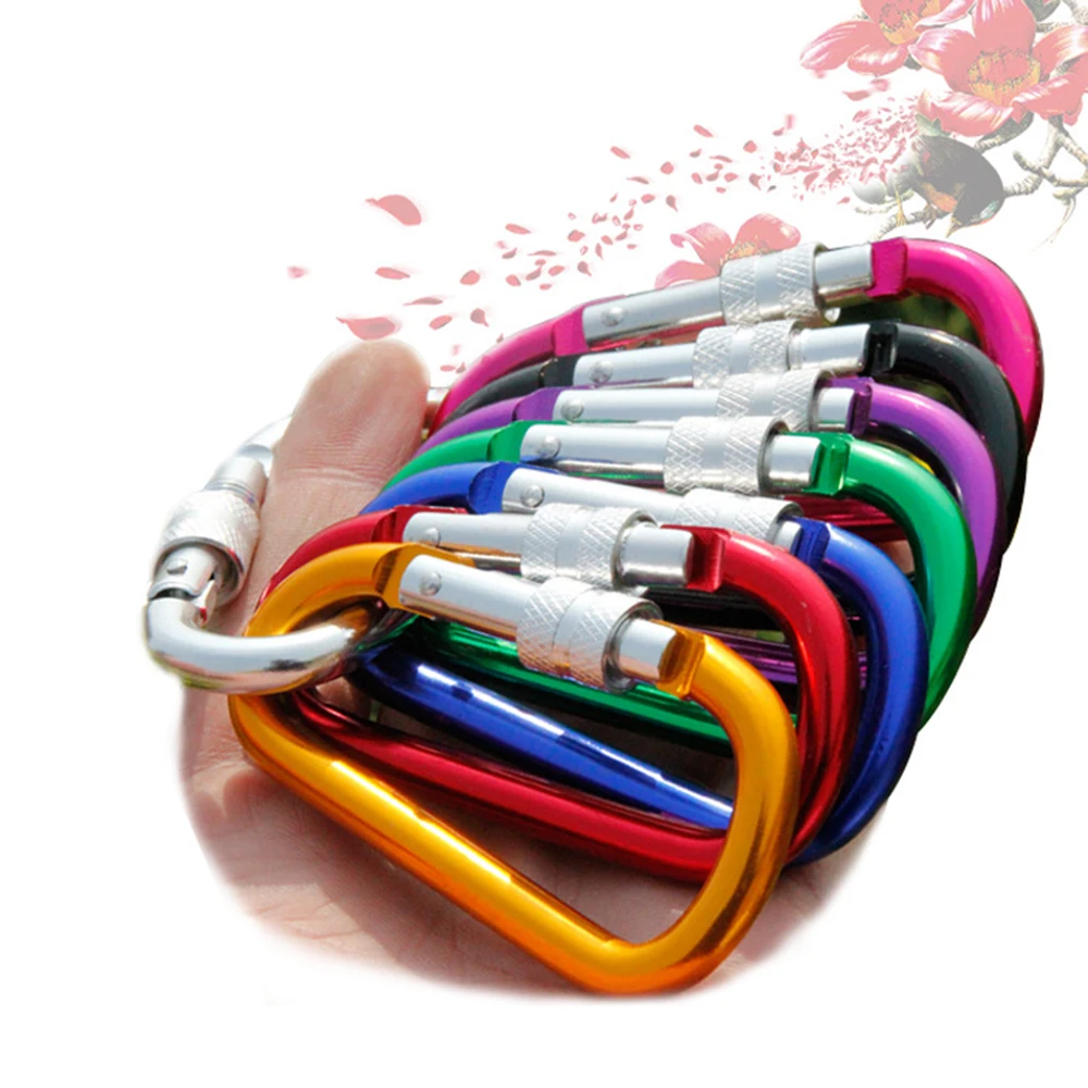 5 шт. D Тип открытый алюминиевый карабин брелок висячий защелкивающийся крючок