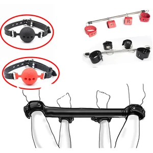 Наручники для БДСМ-разбрасывателя, наручники на лодыжку, полностью силиконовые фиксаторы для кляпа, набор для связывания, секс-игрушки для пар