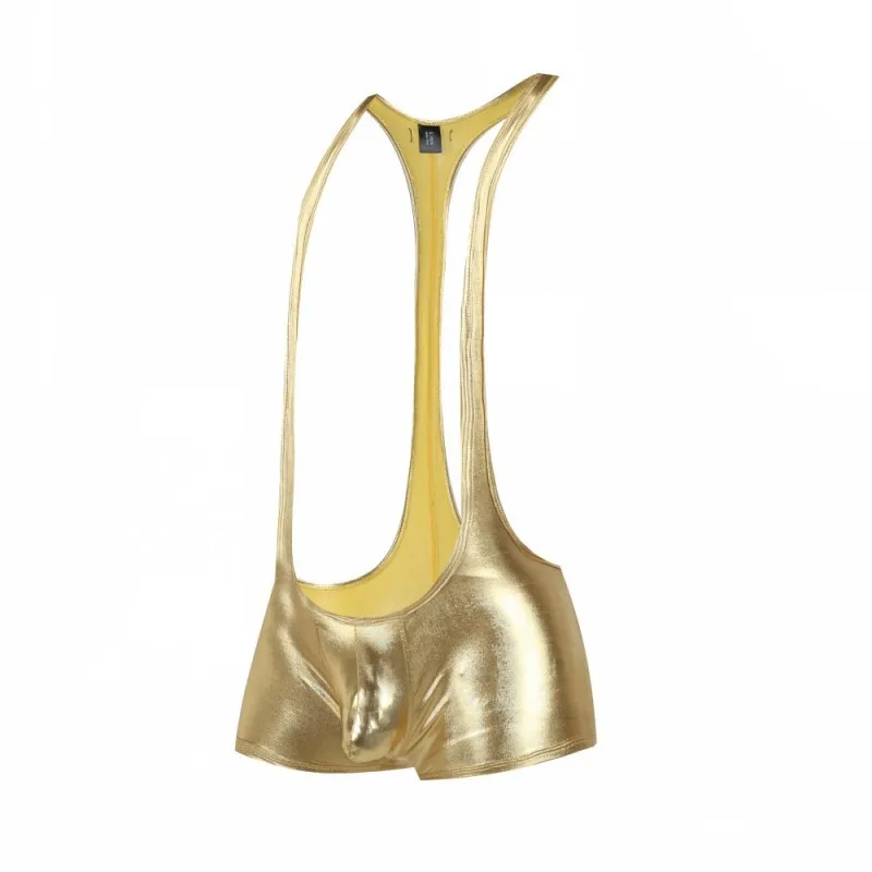 Сексуальное нижнее белье мужское кожаные комбинезоны для геев борьбы цельное