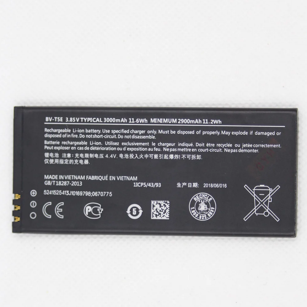 ISUNOO 3000 мАч BV-T5E/BVT5E/BV T5E запасная батарея для Microsoft Lumia 950 RM-1106 RM-1104 RM-110 McLa | Мобильные