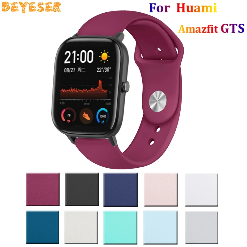 20 мм силиконовые браслеты для Xiaomi Huami Amazfit GTS Bip BIT PACE Lite Youth smart watch band для Garmin vivoactive 3 ремешок для часов