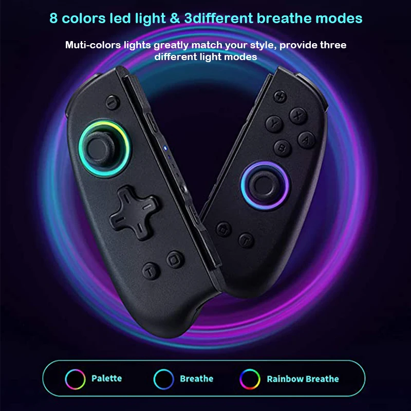 Джойстик Switch Joy-Con беспроводной геймпад с пробуждением и Цветной подсветкой