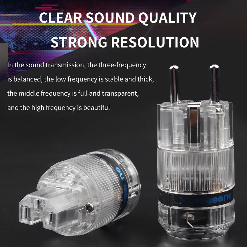 Адаптер Hi-Fi вилка усилителя мощности звуковых частот с прозрачной оболочкой