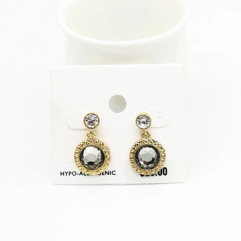 Стильный Простой Круглый Блестящий Кристальный гвоздик для