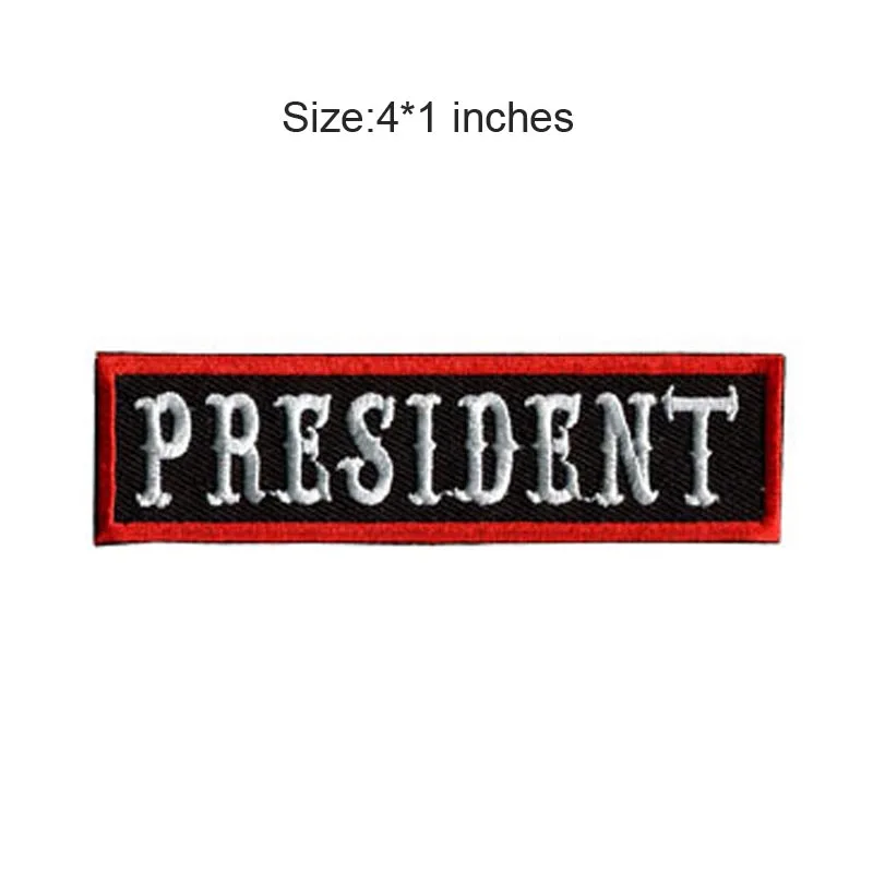 Нашивки и рокеры с вышивкой MC для президентских мотоциклетных клубов байкеров 1