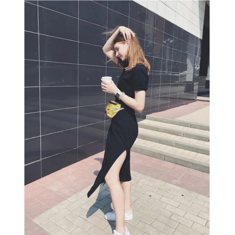 Осенне-весеннее платье-футболка Женское зимнее платье для рождественской