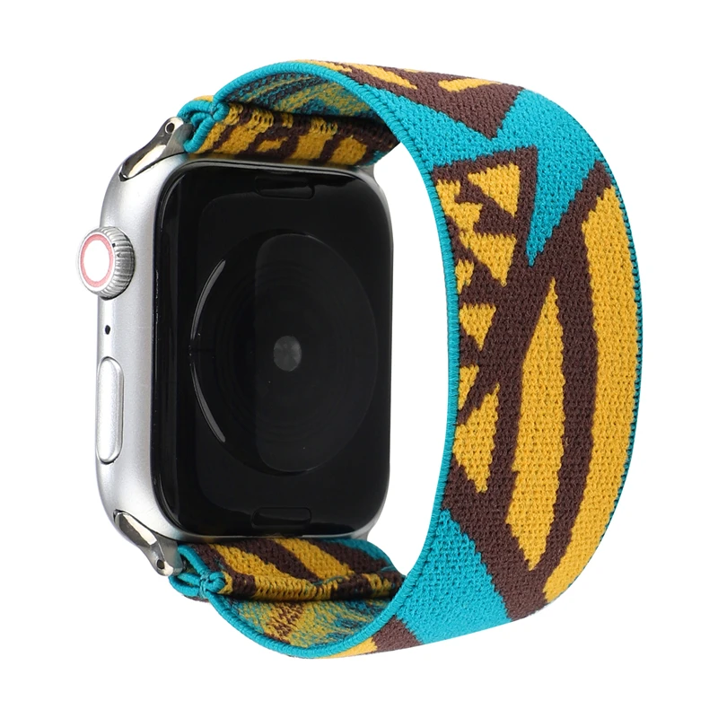 Эластичный тканевый браслет для Apple watch band SE 7 6 5 4 41 мм 45 40 44 ремешок iwatch series 3 2 38 42