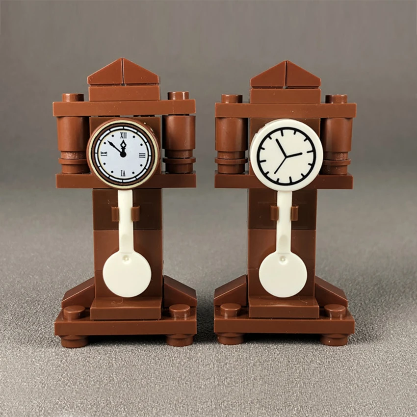 Одна мебель строительные блоки MOC часы МАЯТНИК Часы Будильник аксессуары