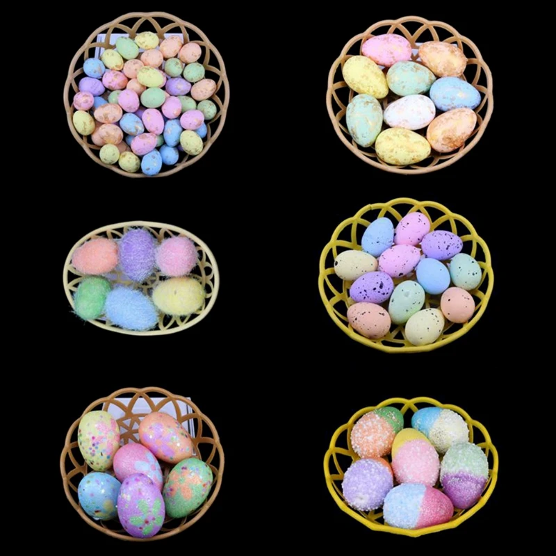 1 корзина пасхальные яйца из пены окрашенные поделки своими руками искусственные