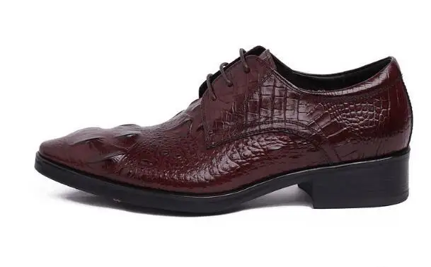 Мужские туфли-оксфорды из тисненой кожи с острым носком на шнуровке обувь в