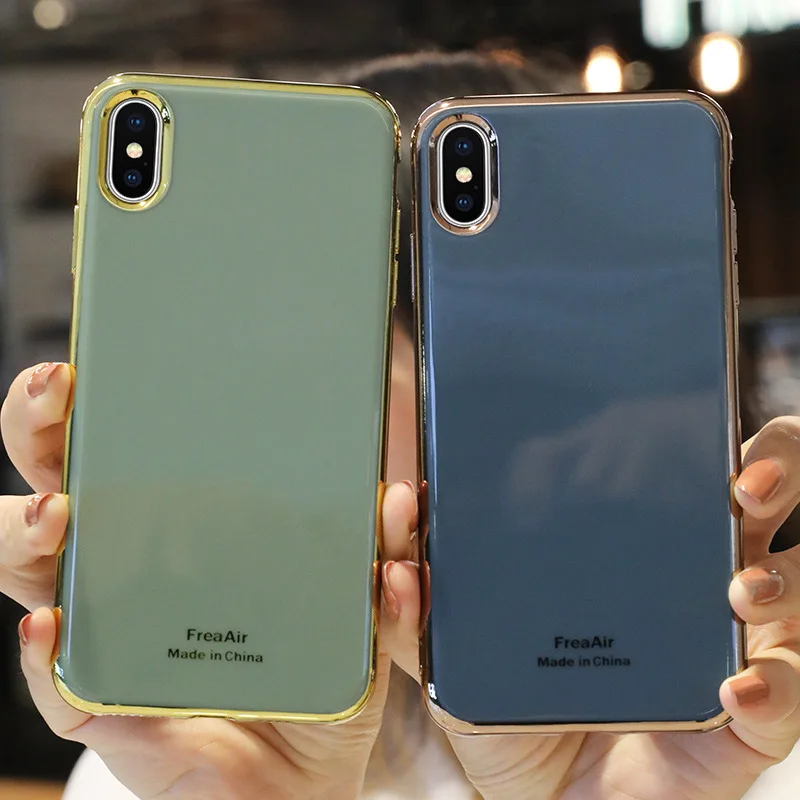 

100 шт. простой позолоченный зеркальный чехол для телефона Iphone 11 Pro Max X Xr Xs Max 7 8 6 6s Plus Блестящий Мягкий силиконовый чехол из ТПУ