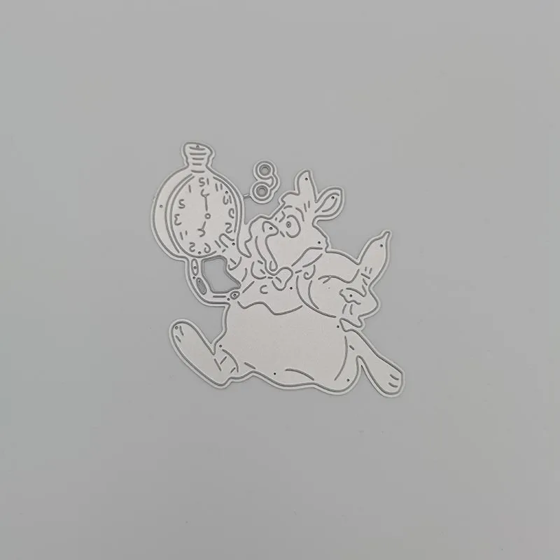 Кролик с часами металлические трафареты для резки штампов сделай сам