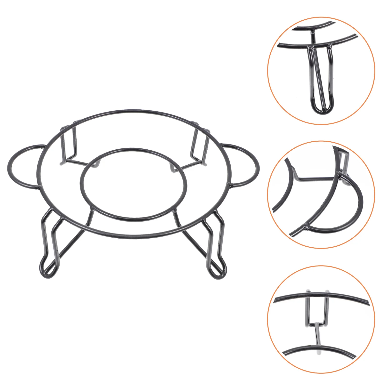 

1 шт. Бытовая стойка для газовой плиты, Круглый кронштейн для газовой плиты, кухонные принадлежности (черный)