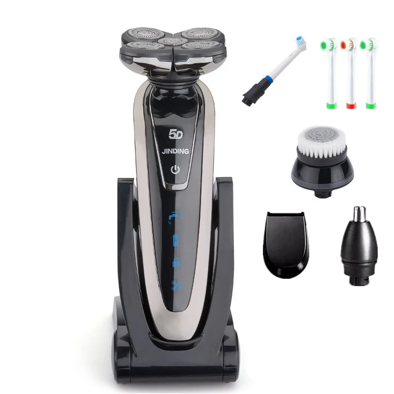 

Electric Shaver for Men Rechargeable Shaving Machine for Hair Removal Electric Razor 5D Floating Head Bread Trimmer D40