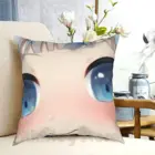 Gawr Gura с большими глазами Emote-Hololive # Hololiveenglish # Holomyth Подушка Чехол с принтом домашняя мягкая подушка Gawr Gura Gawr