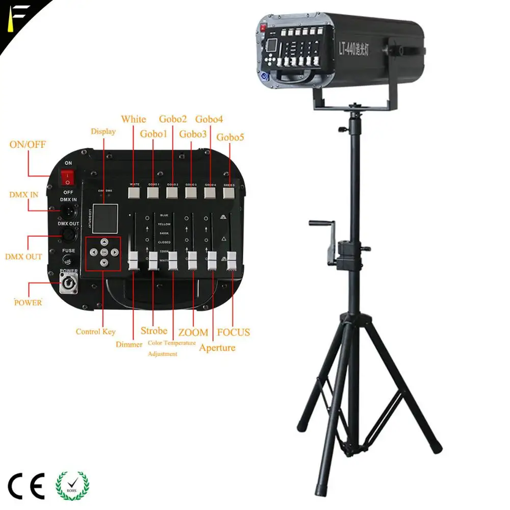 Приглушающий светильник светодиодный 440 Вт стробоскоп прожектор для кинотеатра