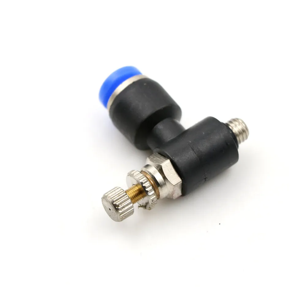 

1PC Good Quality Stainless Steel Air Flow Speed Control Valve Tube Water Hose Pneumatic Push In Fitting SL4-M5