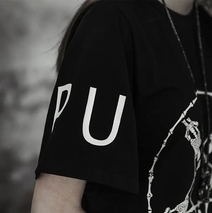 Панк рейв Женская готика пентаграмма печатных Повседневное платье PQ 375|Женские