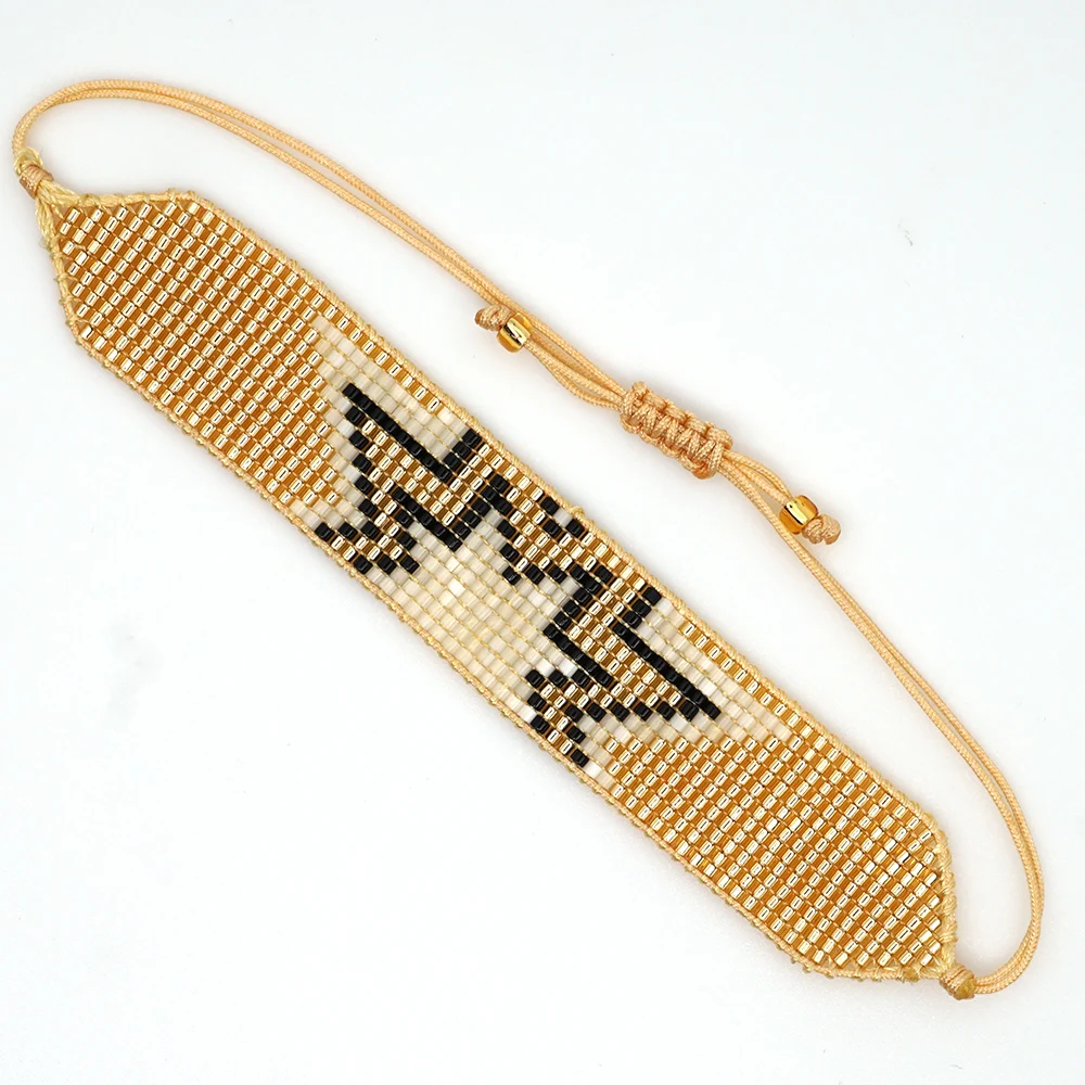 Go2boho MIYUKI браслет для Для женщин Мексика браслет на предплечье запястье Для мужчин ювелирные Браслеты Mujer Moda золото Нержавеющая сталь бусины Браслеты - Окраска металла: MI-B190569D